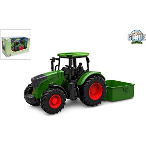 Afbeelding van product KidsGlobe 540473 - Kids Globe tractor met kiepbak groen 1:24