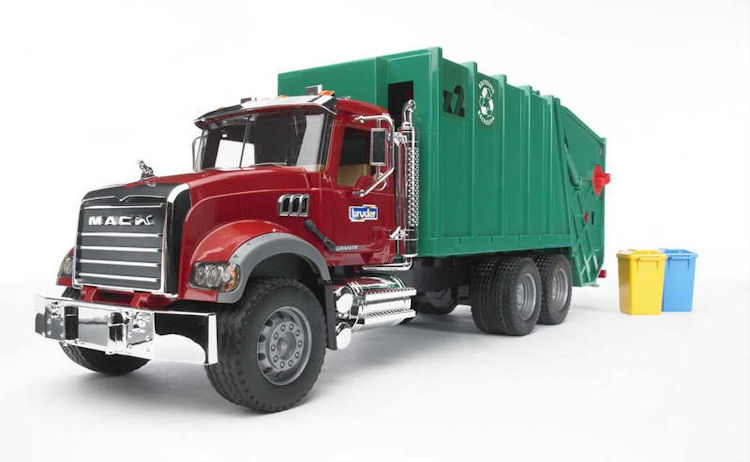 Afbeelding van product BF 2812 Mack-Granite vuilnisauto rood/groen