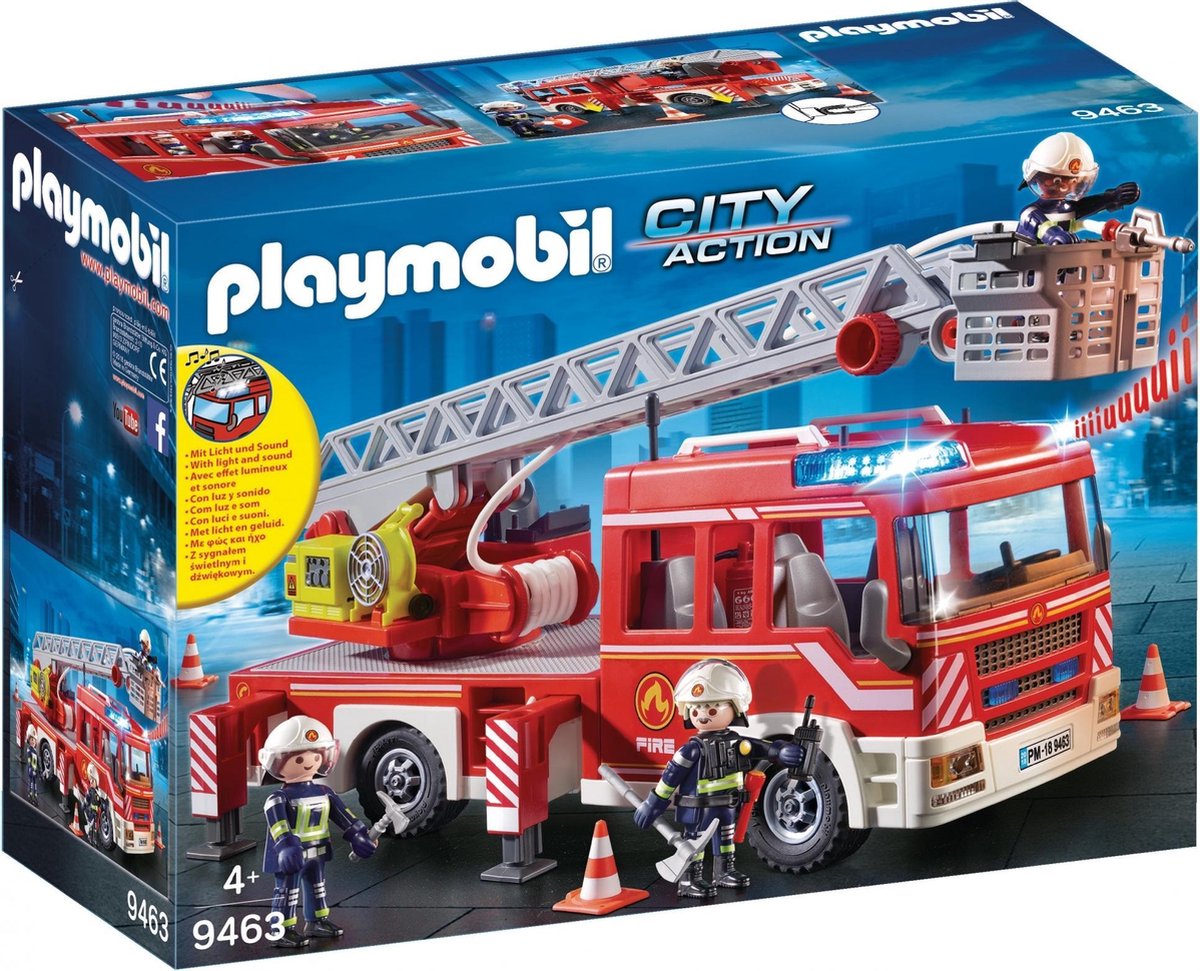 Afbeelding van product PLAYMOBIL 9463 City Action Brandweer ladderwagen
