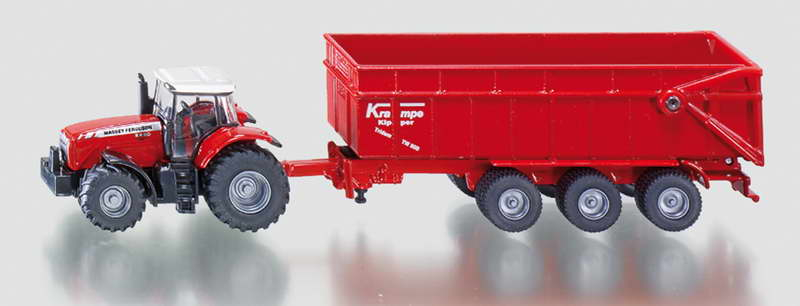 Afbeelding van product SK 1844 MF tractor met aanhanger Krampe (1:87)