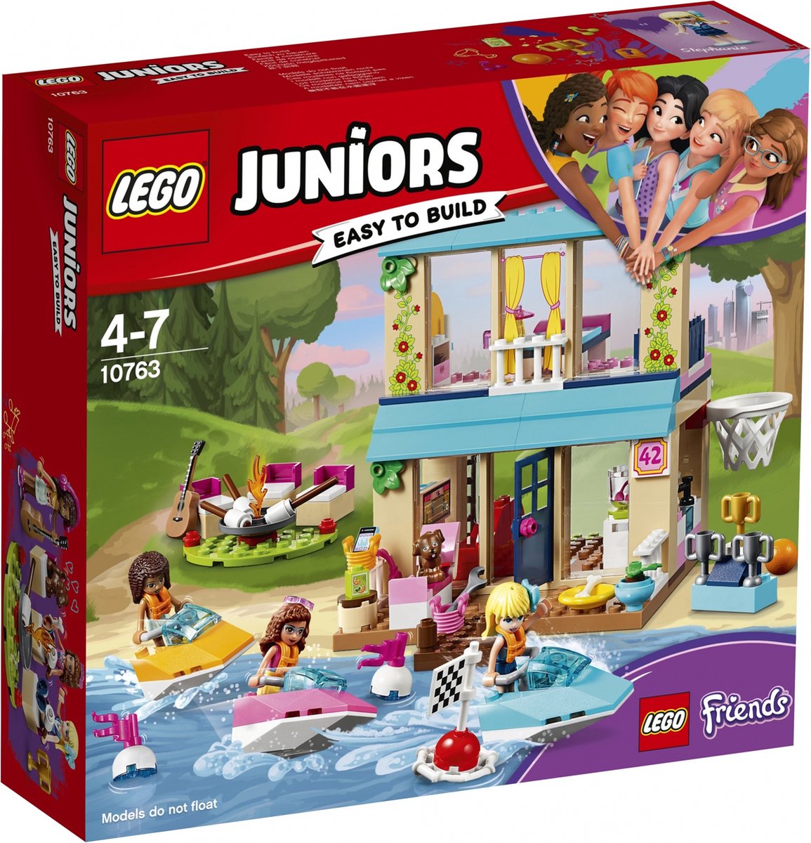Afbeelding van product LEGO 10763 Juniors Friends Stephanie's Huisje aan het Meer