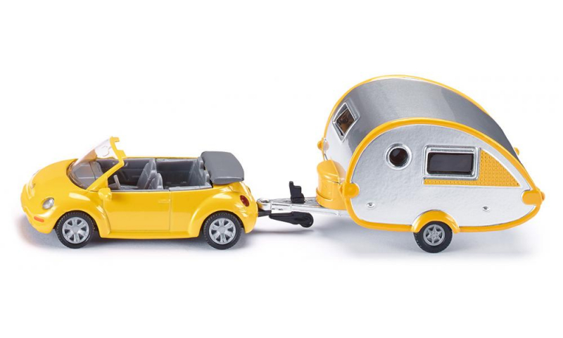 Afbeelding van product SK 1629 VW Beetle cabriolet met caravan